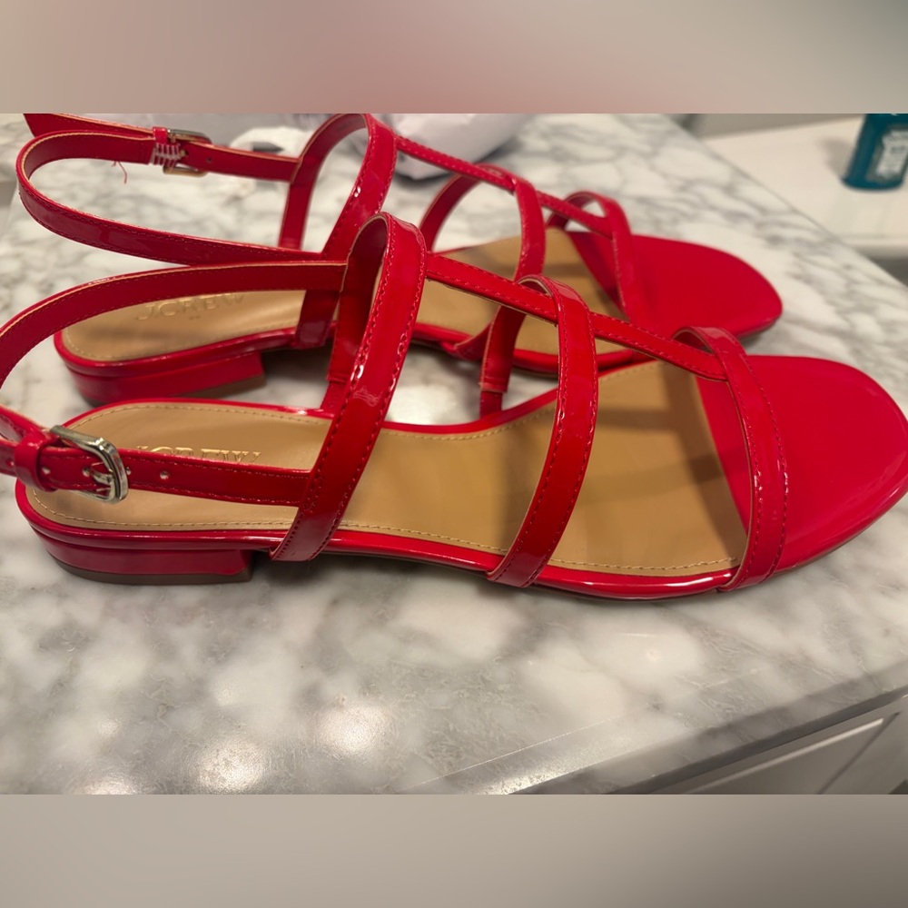 J.Crew Factory Caged ankle strap sandals